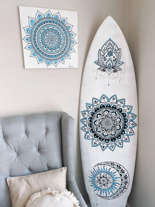 Blue world surfboard